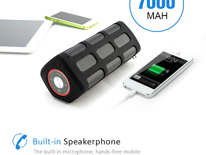 7800mAh Support SD Card Bluetooth Speaker Power Bank