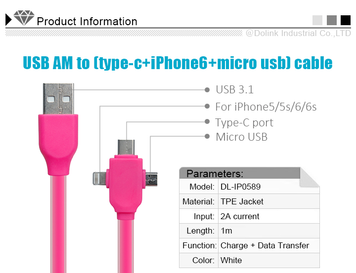 Multiple 1m length 5pin micro usb flat cable for data transmitted and charging with CE,Rohs
