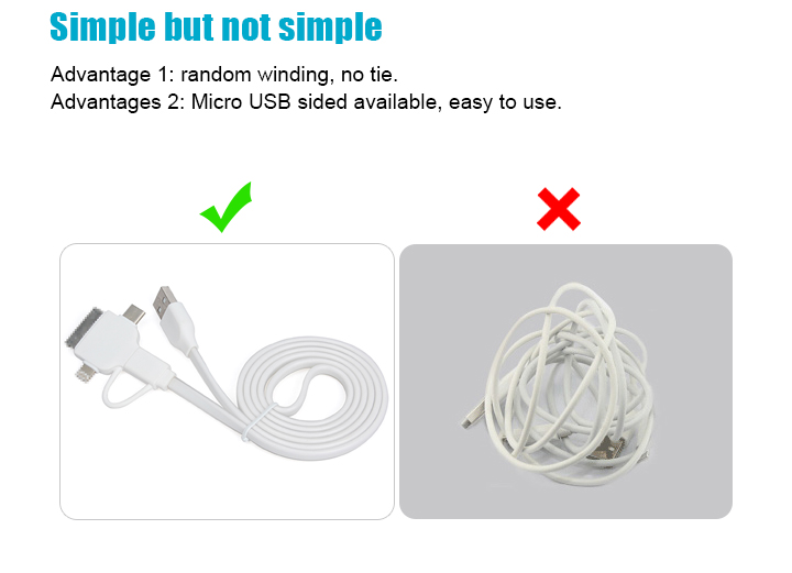 Portable Phone To Phone Emergency Charging Charger Micro USB Cable