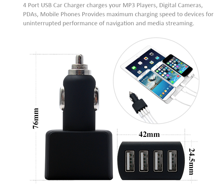Portable Rapid Travel USB Car Charger Intelligent Quick Charge 2.0