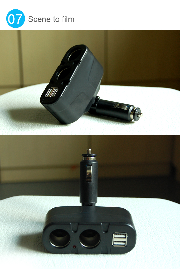 12 volt auto cigarette lighter adapter with usb